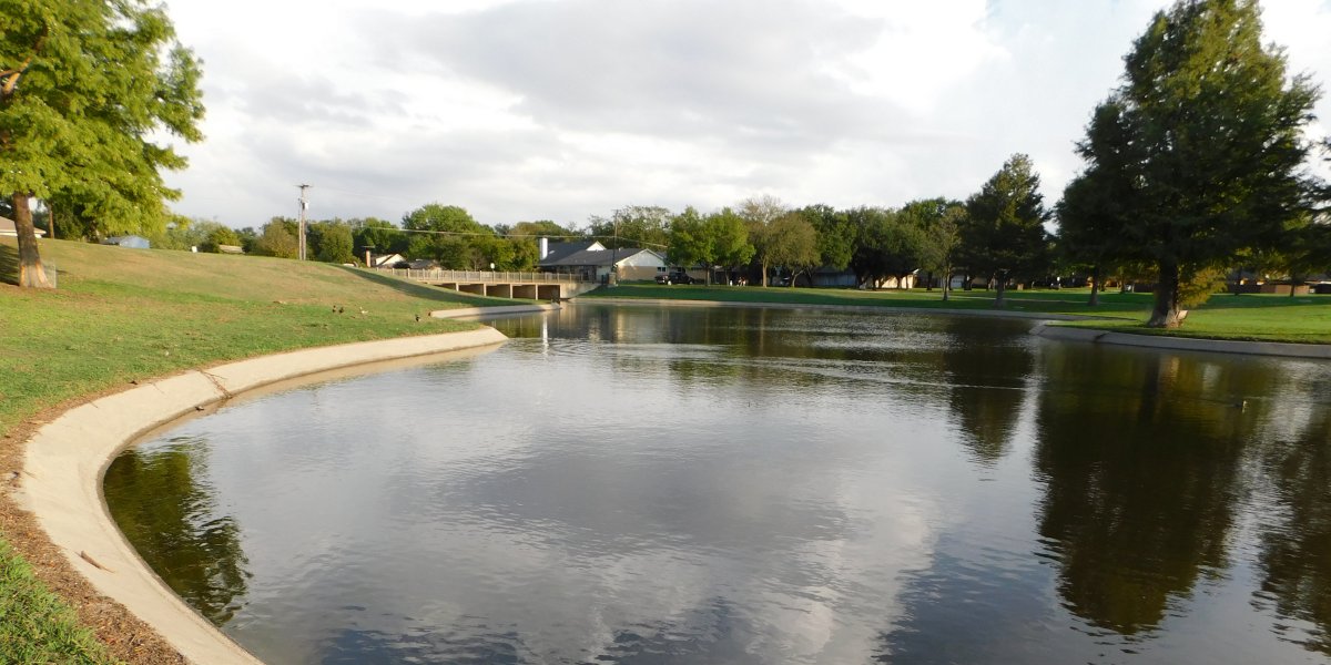 Big Pond or Lake in Huffhines Park